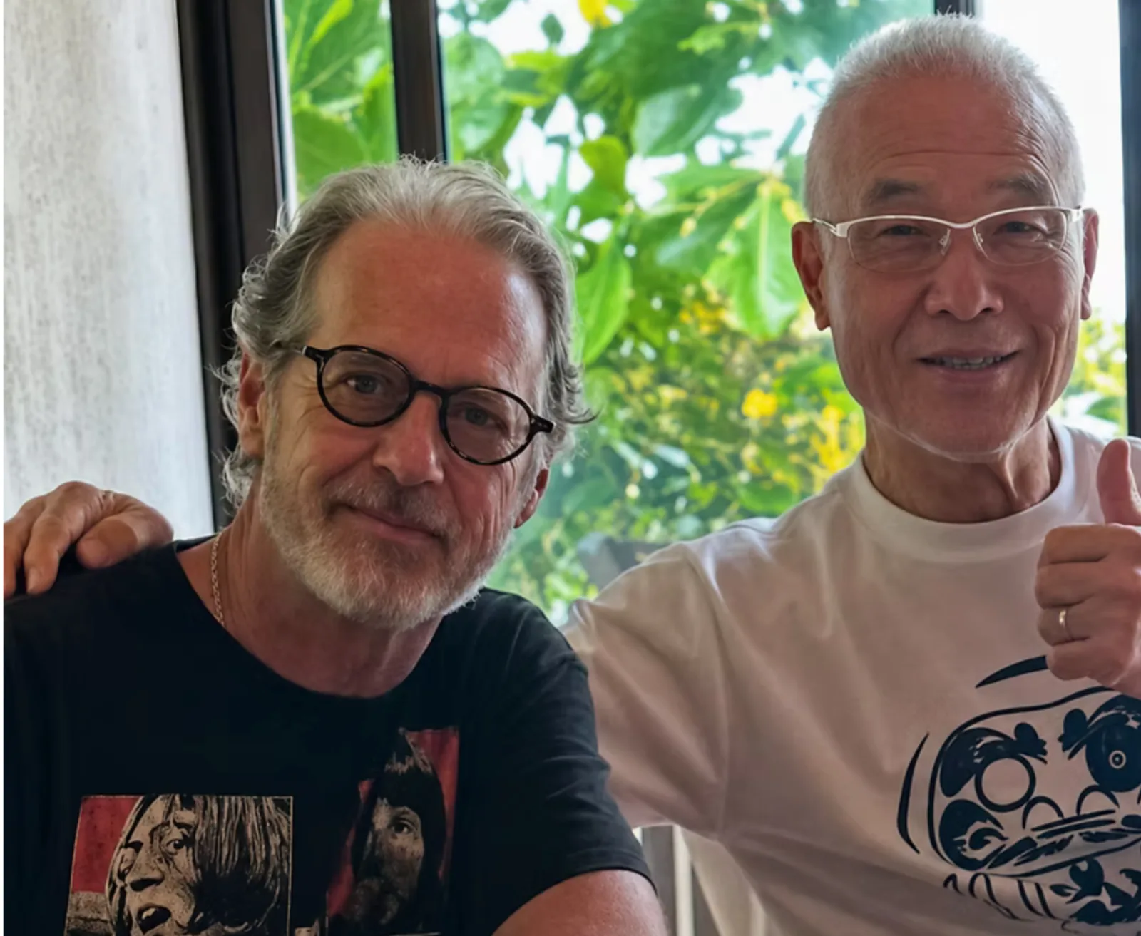 Kaicho Hatsuo Royama with Kyoshi Shihan Tom Callahan